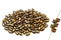 Бусины Rizo 6х2,5мм, отверстие 0,8мм, цвет 01610 золотой ирис матовый, 753-002, 10г (около 150шт)