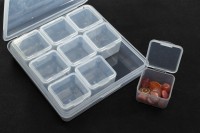 Контейнеры для мелочей 11,4х11,2х2,7см, 9 штук, размер контейнера 3,3х2,3см, 1005-106, 1уп