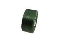 Нить для бисера S-Lon, размер АА, цвет dark green, нейлон, 1030-233, катушка около 68м