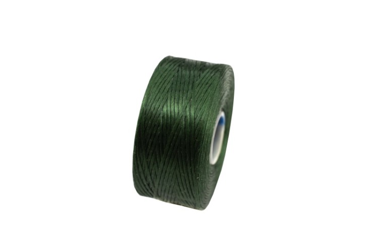 Нить для бисера S-Lon, размер АА, цвет dark green, нейлон, 1030-233, катушка около 68м Нить для бисера S-Lon, размер АА, цвет dark green, нейлон, 1030-233, катушка около 68м