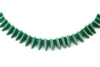 Бусины Villa beads 6х13мм, отверстие 0,8мм, цвет 63130 бирюзовый непрозрачный, 700-032,около 10г (около 23 шт)