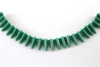 Бусины Villa beads 6х13мм, отверстие 0,8мм, цвет 63130 бирюзовый непрозрачный, 700-032,около 10г (около 23 шт)
