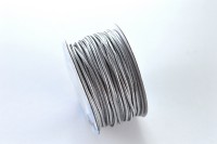 Шнур металлизированный эластичный, диаметр 1,5мм, цвет серебро, 29-098, 1 метр