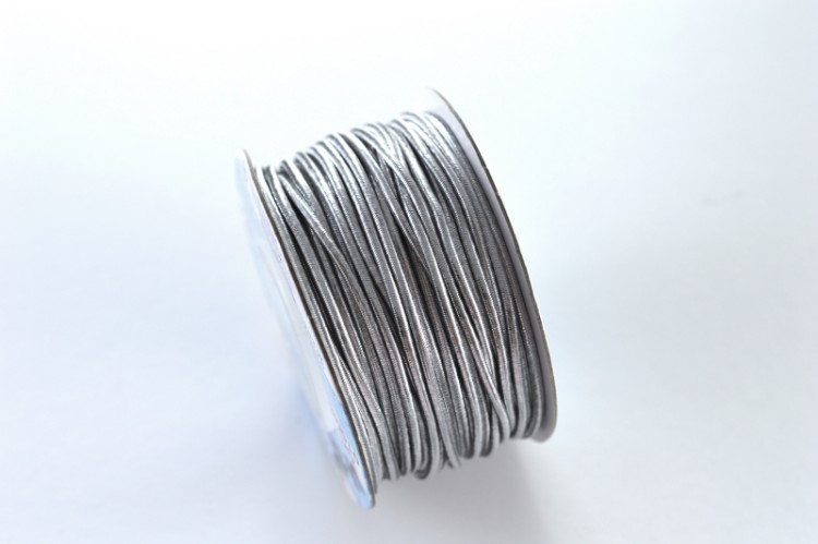 Шнур металлизированный эластичный, диаметр 1,5мм, цвет серебро, 29-098, 1 метр Шнур металлизированный эластичный, диаметр 1,5мм, цвет серебро, 29-098, 1 метр
