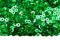 Пайетки круглые 3мм плоские, цвет 50104 зелёный/голографик, пластик, 1022-190, 10 грамм