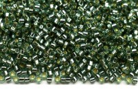 Бисер японский MIYUKI Delica цилиндр 11/0 DB-2165 темная морская пена, серебряная линия внутри, Duracoat, 5 грамм