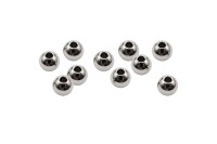 Бусина разделительная 4мм, отверстие 1,2мм, цвет стальной, хирургическая сталь, 24-074, 10шт