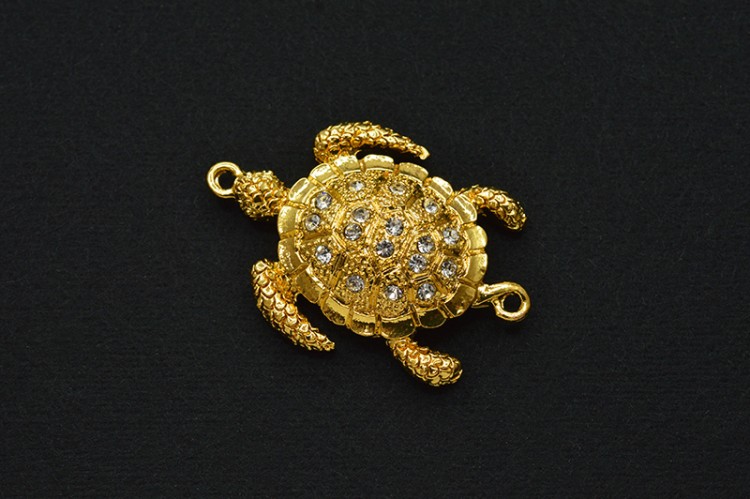 Замок магнитный Черепаха со стразами 38х26мм, отверстие 2мм, цвет золото, сплав металлов, 10-011, 1шт Замок магнитный Черепаха со стразами 38х26мм, отверстие 2мм, цвет золото, сплав металлов, 10-011, 1шт