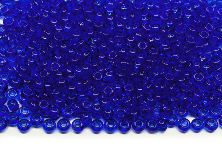 Бисер чешский PRECIOSA круглый 13/0 30050 синий прозрачный, 25г Бисер чешский PRECIOSA круглый 13/0 30050 синий прозрачный, 25г