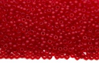 Бисер японский MIYUKI круглый 11/0 #0141F красный, матовый прозрачный, 10 грамм