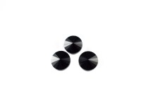 Кристалл Риволи 8мм, цвет черный, стекло, 26-251, 2шт