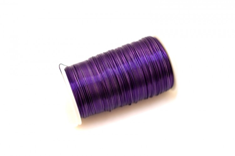 Проволока на катушке толщина 0,3мм, длина 50м, цвет фиолетовый, 1009-014, 1шт Проволока на катушке толщина 0,3мм, длина 50м, цвет фиолетовый, 1009-014, 1шт