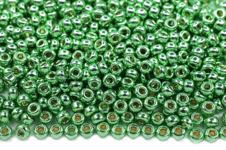 Бисер японский MIYUKI круглый 11/0 #4214 темная зеленая мята, Duracoat гальванизированный, 10 грамм Бисер японский MIYUKI круглый 11/0 #4214 темная зеленая мята, Duracoat гальванизированный, 10 грамм