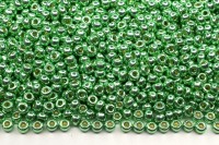 Бисер японский MIYUKI круглый 11/0 #4214 темная зеленая мята, Duracoat гальванизированный, 10 грамм