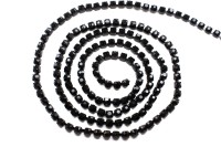 Стразовая цепь, звено 2,0х2,0мм, цвет черный/черный, латунь, 47-052, 50см (около 190 страз)