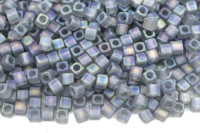 Бисер японский Miyuki Cube кубический 1,8мм #0152FR серый, матовый радужный, 10 грамм