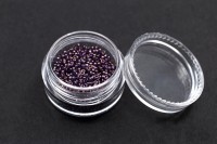 Контейнер для бисера и бусин, диаметр 31мм, высота 18мм, пластиковый, 1005-069, 1шт