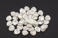 Бусины Rose Petal beads 8мм, отверстие 0,5мм, цвет 25001 белый, пастель 734-041, около 10г (около 50шт)