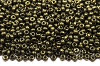 Бисер чешский PRECIOSA круглый 10/0 94107ПМ полуматовый зеленый хамелеон металлик, 1 сорт, 50г