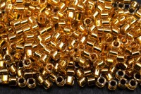 Бисер японский MIYUKI Delica цилиндр 10/0 DBM-0033 золото 24К внутри, 5 грамм