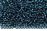 Бисер японский MIYUKI круглый 11/0 #1425 синий циркон, серебряная линия внутри, 10 грамм