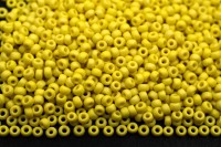 Бисер японский MIYUKI круглый 11/0 #0404FR желтый, матовый радужный непрозрачный, 10 грамм