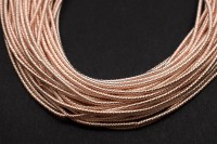 Канитель фигурная Бамбук 2,1мм, цвет золото розовое, 49-097, 5г (около 0,8м)