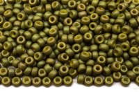 Бисер японский MIYUKI круглый 8/0 #2033 светлая оливка, матовый непрозрачный, 10 грамм