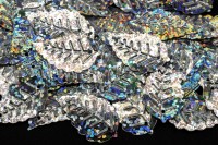 Пайетки Листики Березовые 25х13мм, цвет серебристый с голографическим эффектом, 1022-002, 20г