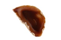 Срез Агата природного, оттенок коричневый, 67х39х5,5мм, отверстие 2мм, 37-383, 1шт