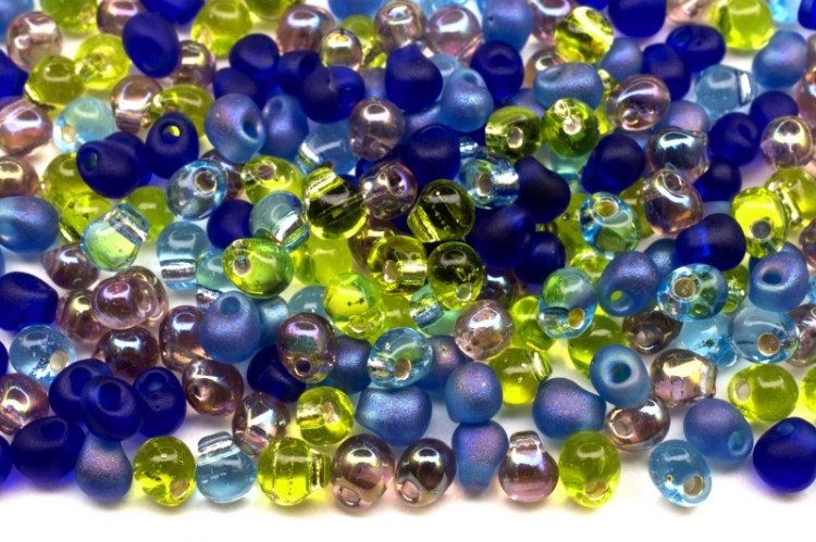 Бисер MIYUKI Drops 3,4мм MIX14 драгоценные камни, микс Gemtones, 10 грамм Бисер MIYUKI Drops 3,4мм MIX14 драгоценные камни, микс Gemtones, 10 грамм