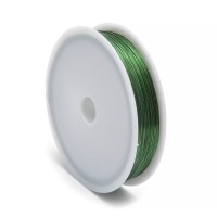 Проволока для бисера, диаметр 0,5мм, длина около 30м, цвет зеленый, 1009-110, 1шт
