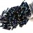 Бисер японский Miyuki Twisted Bugle 12мм #0452 темный синий ирис, металлизированный, 10 грамм - Бисер японский Miyuki Twisted Bugle 12мм #0452 темный синий ирис, металлизированный, 10 грамм