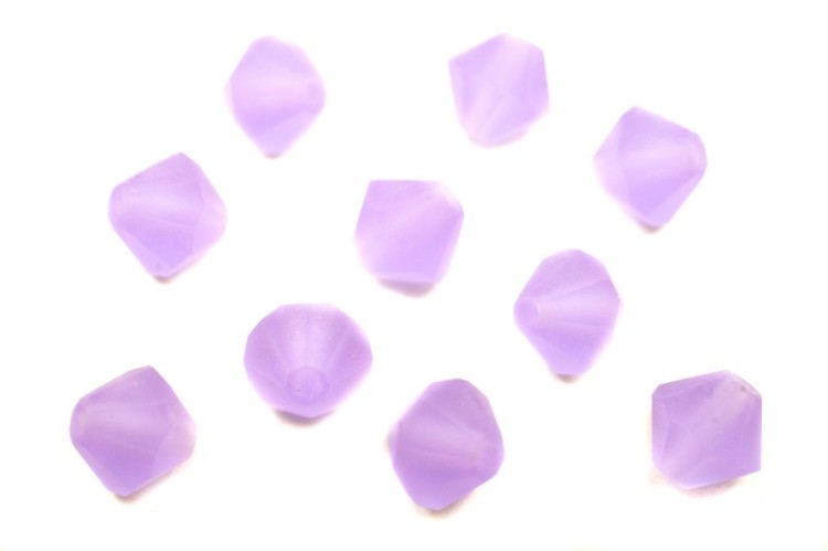 Бусины биконусы хрустальные 6мм, цвет VIOLET MATT, 747-026, 10шт Бусины биконусы хрустальные 6мм, цвет VIOLET MATT, 747-026, 10шт