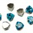 Кристалл Триллиант в оправе 12мм, цвет aquamarine/серебро, стекло, 43-336, 1шт - Кристалл Триллиант в оправе 12мм, цвет aquamarine/серебро, стекло, 43-336, 1шт