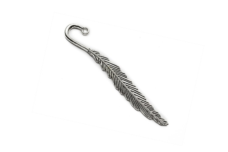 Закладка для книги Перо 79х11х3мм, отверстие 3мм, цвет античное серебро, сплав металлов, 05-004, 1шт Закладка для книги Перо 79х11х3мм, отверстие 3мм, цвет античное серебро, сплав металлов, 05-004, 1шт