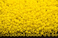 Бисер японский MIYUKI круглый 11/0 #0404F желтый, матовый непрозрачный, 10 грамм