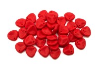 Бусины Rose Petal beads 8мм, отверстие 0,5мм, цвет 93200/84100 красный непрозрачный матовый, 734-008, около 10г (около 50шт)
