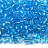 Бисер чешский PRECIOSA круглый 5/0 67010 голубой, серебряная линия внутри, 50г - Бисер чешский PRECIOSA круглый 5/0 67010 голубой, серебряная линия внутри, 50г
