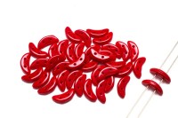 Бусины Crescent beads 10х3мм, цвет 0310-93200 Opaque Red, 708-076, 5г (около 40 шт)