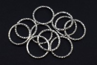 Кольца соединительные 20х2мм, разъемные, граненные, цвет серебро, железо, 13-119, 10шт