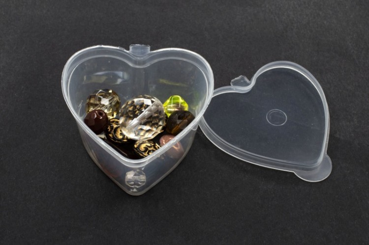 Контейнер для мелочей Сердце 5,3х5,5х3см, пластиковый, 1005-112, 1шт Контейнер для мелочей Сердце 5,3х5,5х3см, пластиковый, 1005-112, 1шт