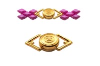 Магнитный замок CYMBAL Gyalos для GemDuo 26х10мм, отверстие 0,8мм, цвет золото, 24K Gold Plate, 11-249, 1шт