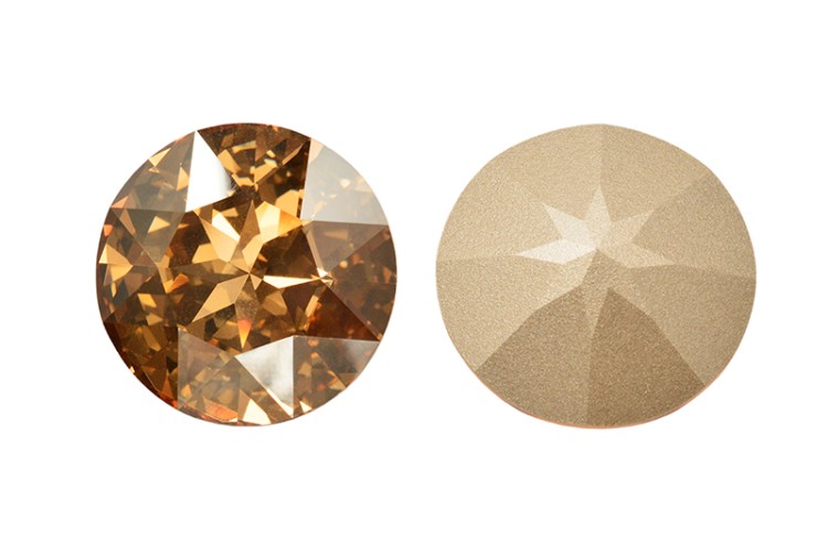 Кристалл Swarovski #1201 круглый 27мм, цвет #001 прозрачный, золотистая тень (GSHA), 1201-GSHA, 1шт Кристалл Swarovski #1201 круглый 27мм, цвет #001 прозрачный, золотистая тень (GSHA), 1201-GSHA, 1шт