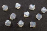 Бусины биконусы хрустальные 5мм, цвет WHITE OPAL, 750-020, 10шт