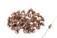 Бусины Pinch beads 5х3мм, отверстие 0,8мм, цвет 00030/29500 Crystal/Sliperit, 755-044, 10г (около 117шт)