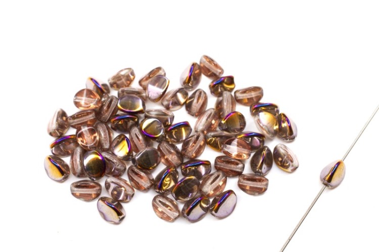 Бусины Pinch beads 5х3мм, отверстие 0,8мм, цвет 00030/29500 Crystal/Sliperit, 755-044, 10г (около 117шт) Бусины Pinch beads 5х3мм, отверстие 0,8мм, цвет 00030/29500 Crystal/Sliperit, 755-044, 10г (около 117шт)