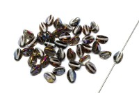 Бусины Pinch beads 5х3мм, отверстие 0,8мм, цвет 00030/29500 Crystal/Sliperit, 755-044, 10г (около 117шт)