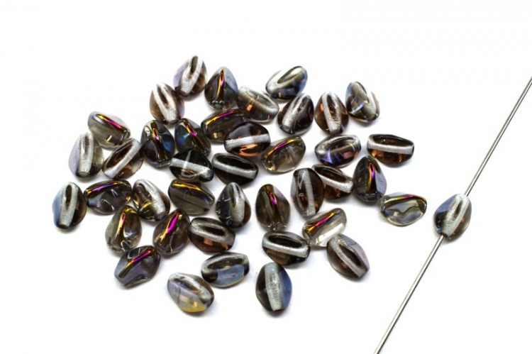 Бусины Pinch beads 5х3мм, отверстие 0,8мм, цвет 00030/29500 Crystal/Sliperit, 755-044, 10г (около 117шт) Бусины Pinch beads 5х3мм, отверстие 0,8мм, цвет 00030/29500 Crystal/Sliperit, 755-044, 10г (около 117шт)