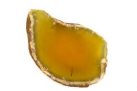 Срез Агата природного, оттенок желтый, 73х45х5мм, отверстие 2мм, 37-366, 1шт